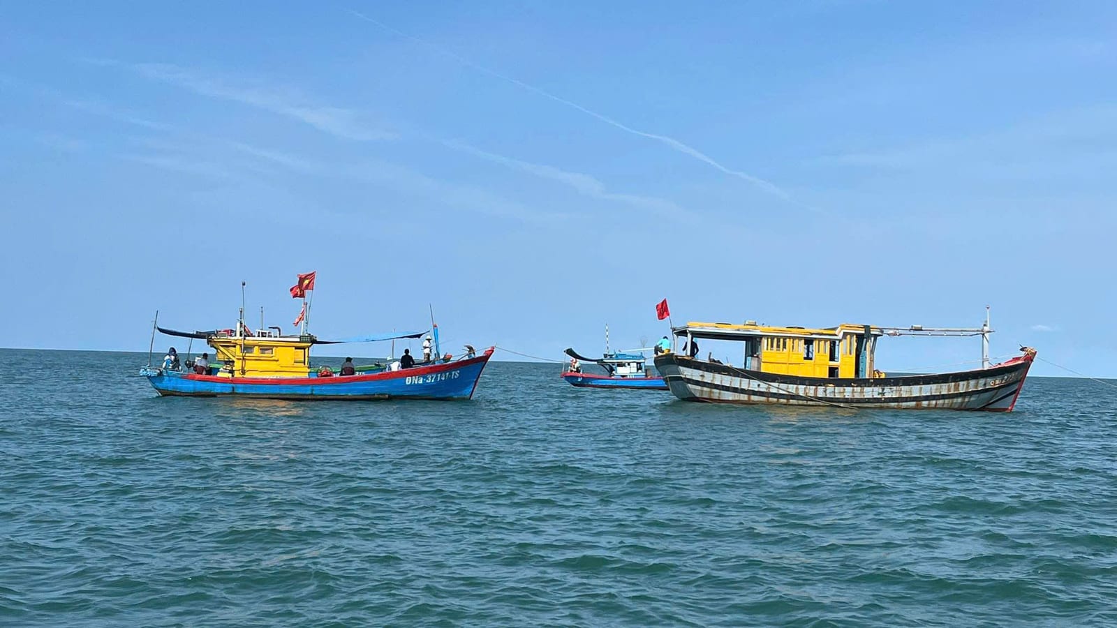 Calm sea conditions on a fishing day trip out of Phu Quoc